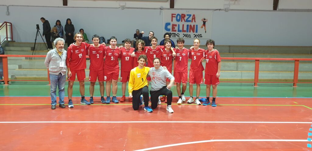 l'under17 maschile del Cellini Padova dopo la vittoria contro la Jolly