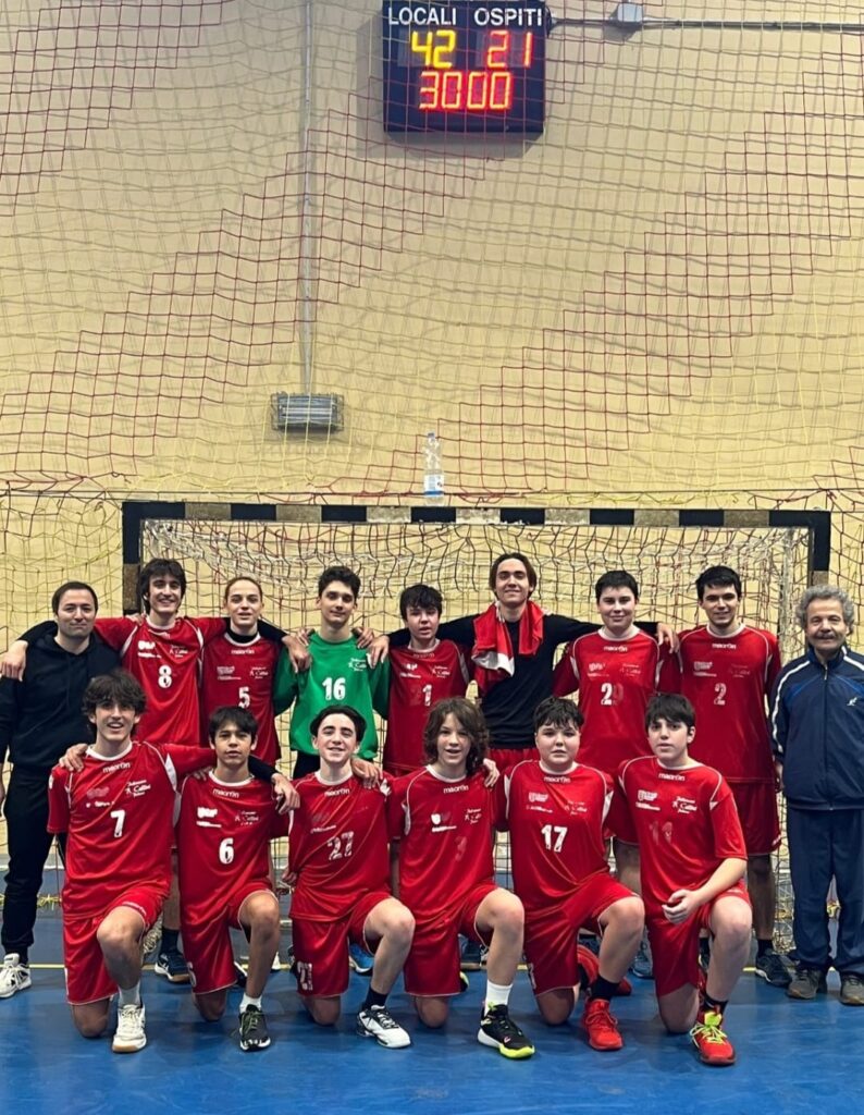 la foto della squadra under17 maschile della Cellini Padova