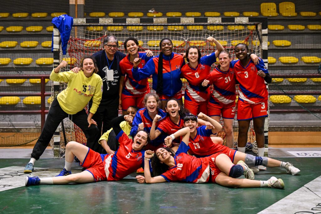 l'A1F dopo la vittoria vs Lions Sassari. Foto di Luigi Canu